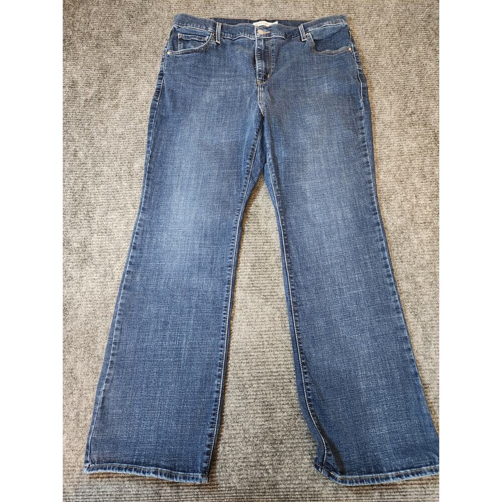 Levi Strauss Women's Size 18 725 High Rise BootCut Denim Stretch Blue Jeans - Picture 2 of 13